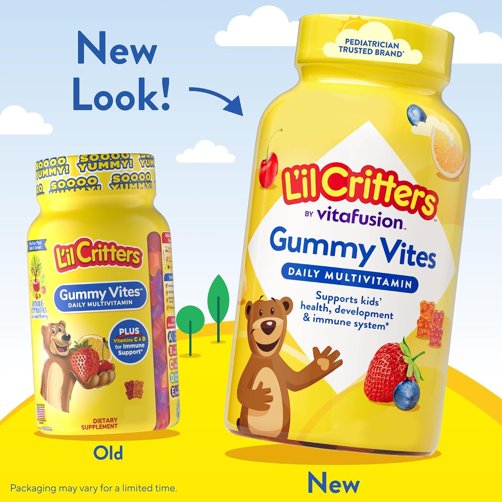 L'il Critters Gummy Vites Kids Multivitamin | 190 Gummies | with Vitamins A, B, C, D, E |