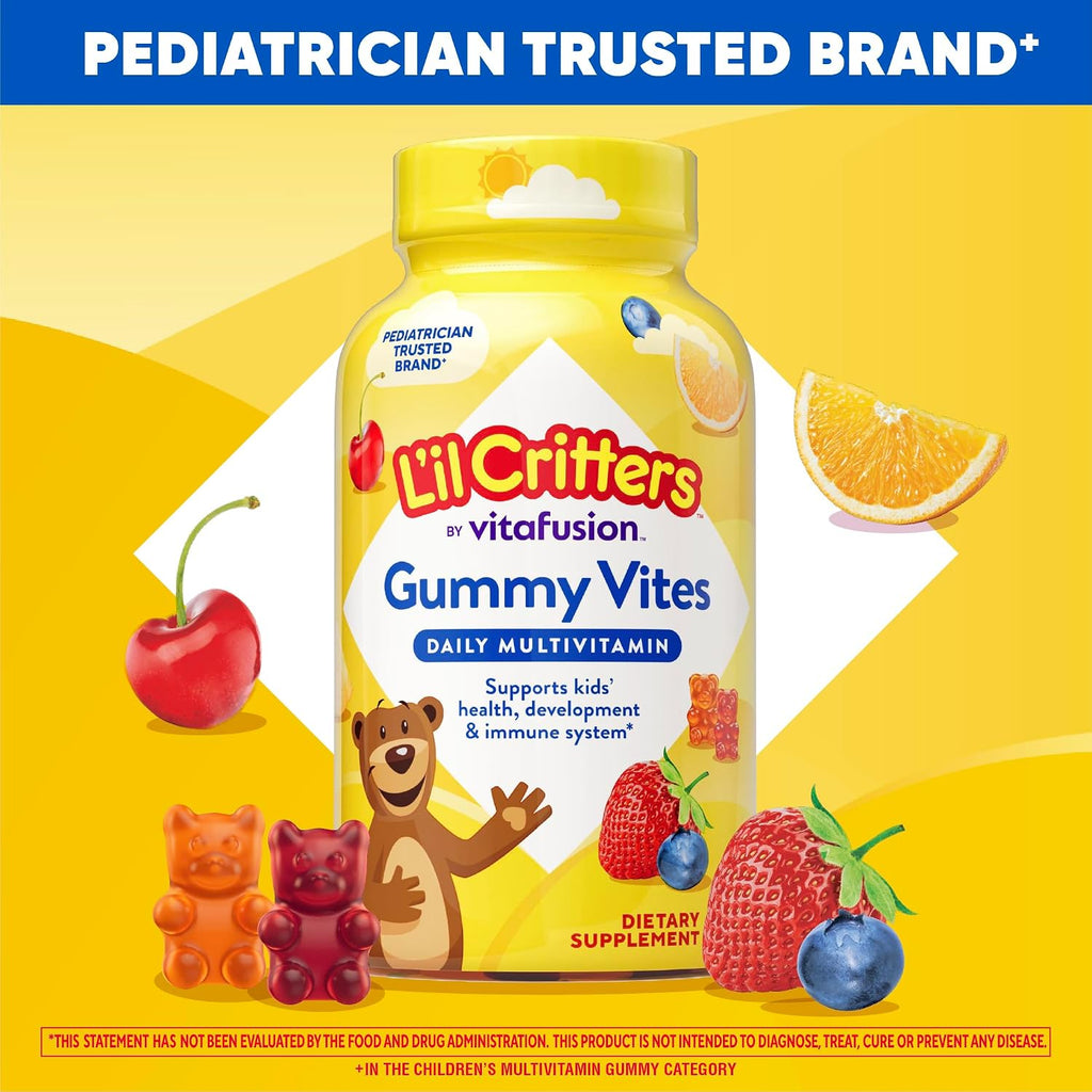 L'il Critters Gummy Vites Kids Multivitamin | 190 Gummies | with Vitamins A, B, C, D, E |