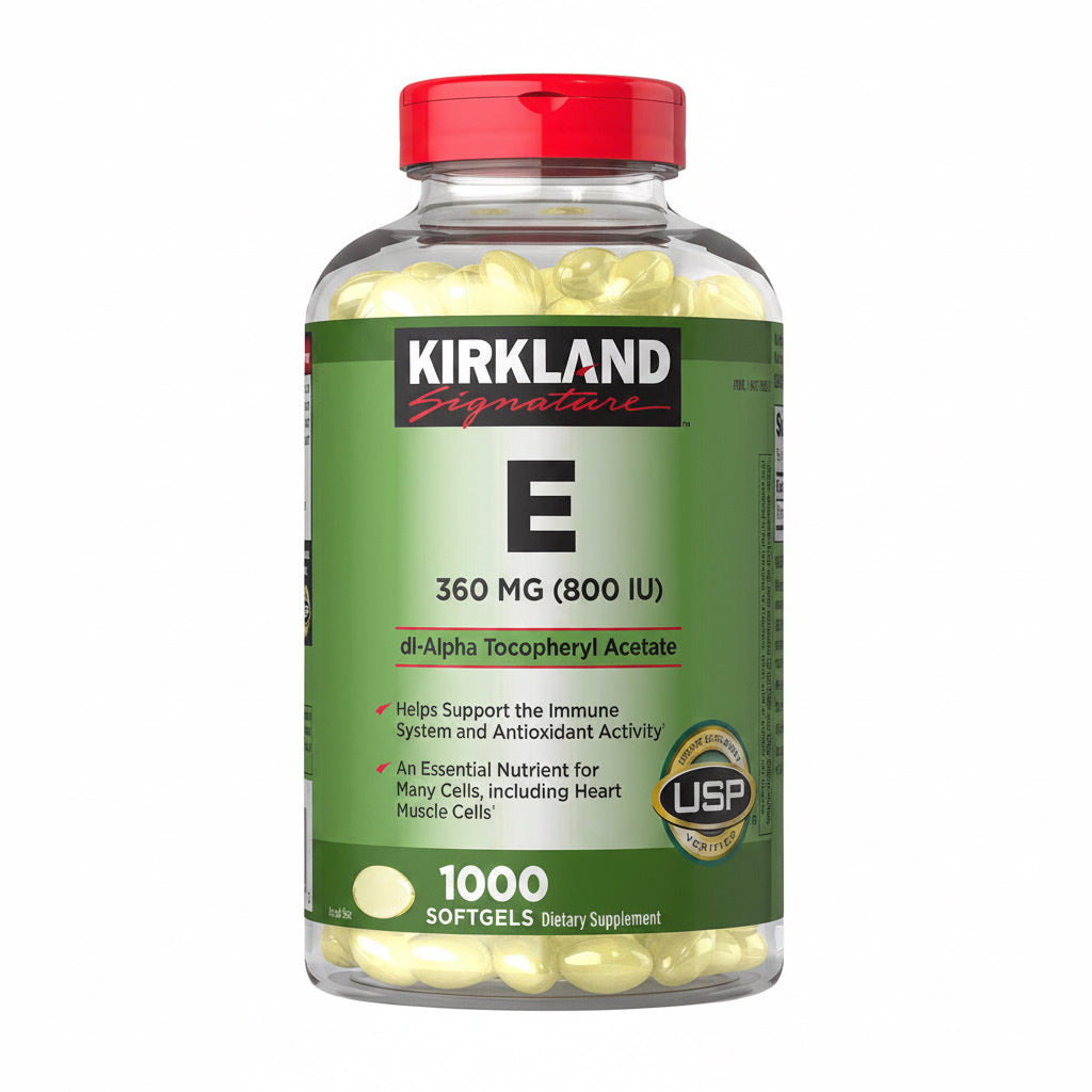 Vitamina E de la Marca Kirkland 500 pastillas liquidas