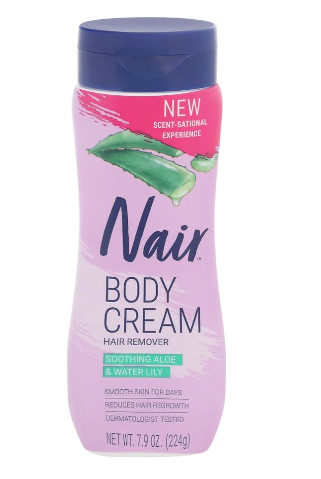 Nair Crema depiladora para brazos, piernas, axilas y zona del bikini, 7.9 onzas