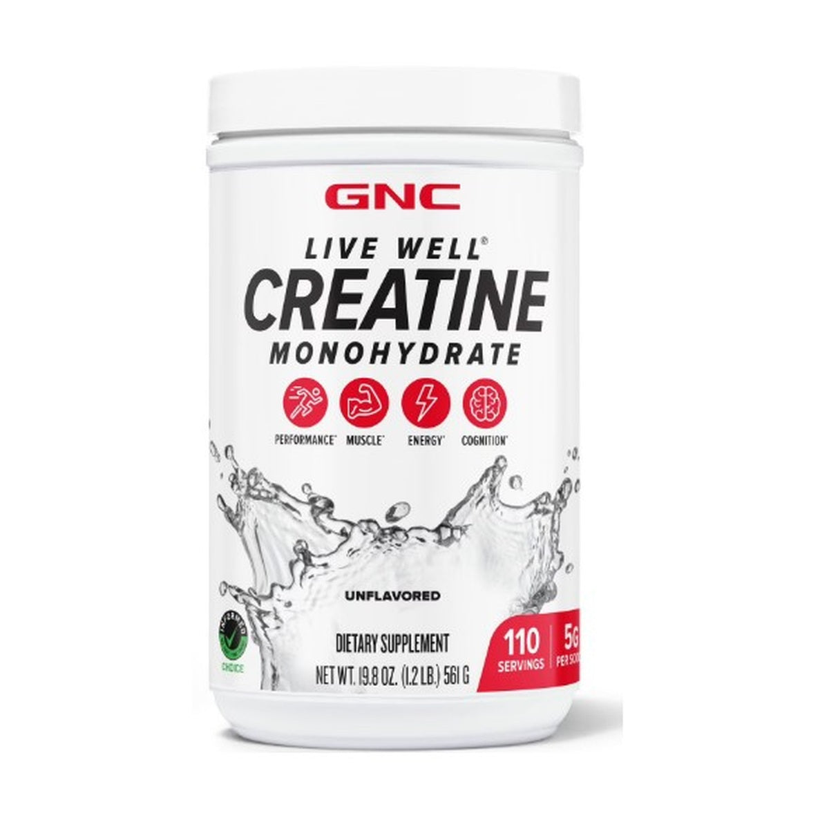GNC Live Well Creatine Monohydrate, 1.2 lbs