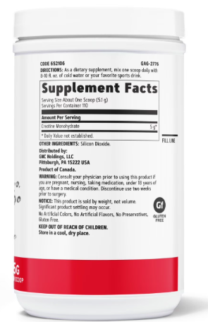 GNC Live Well Creatine Monohydrate, 1.2 lbs
