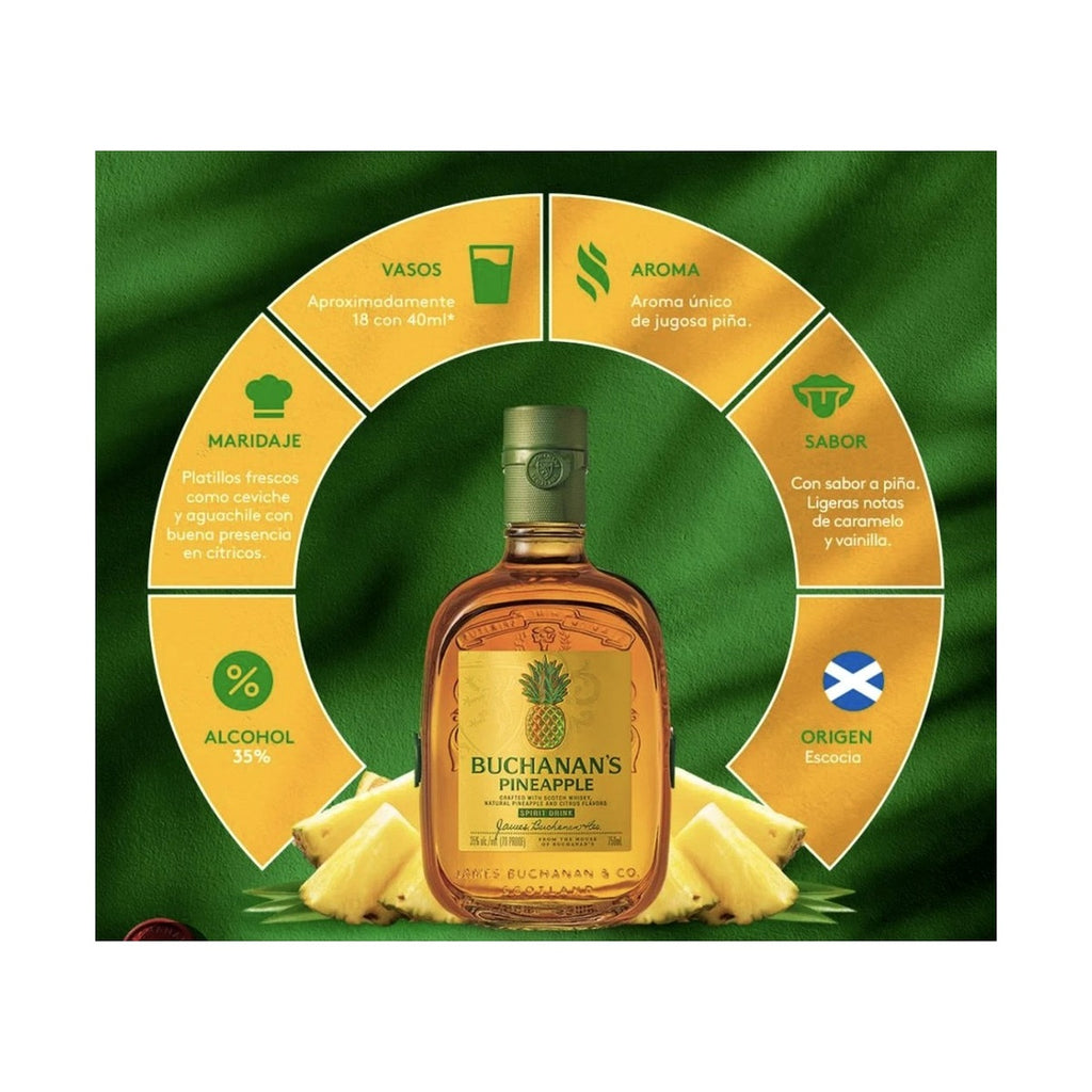 Whisky Botella Buchanans Piña,750ml
