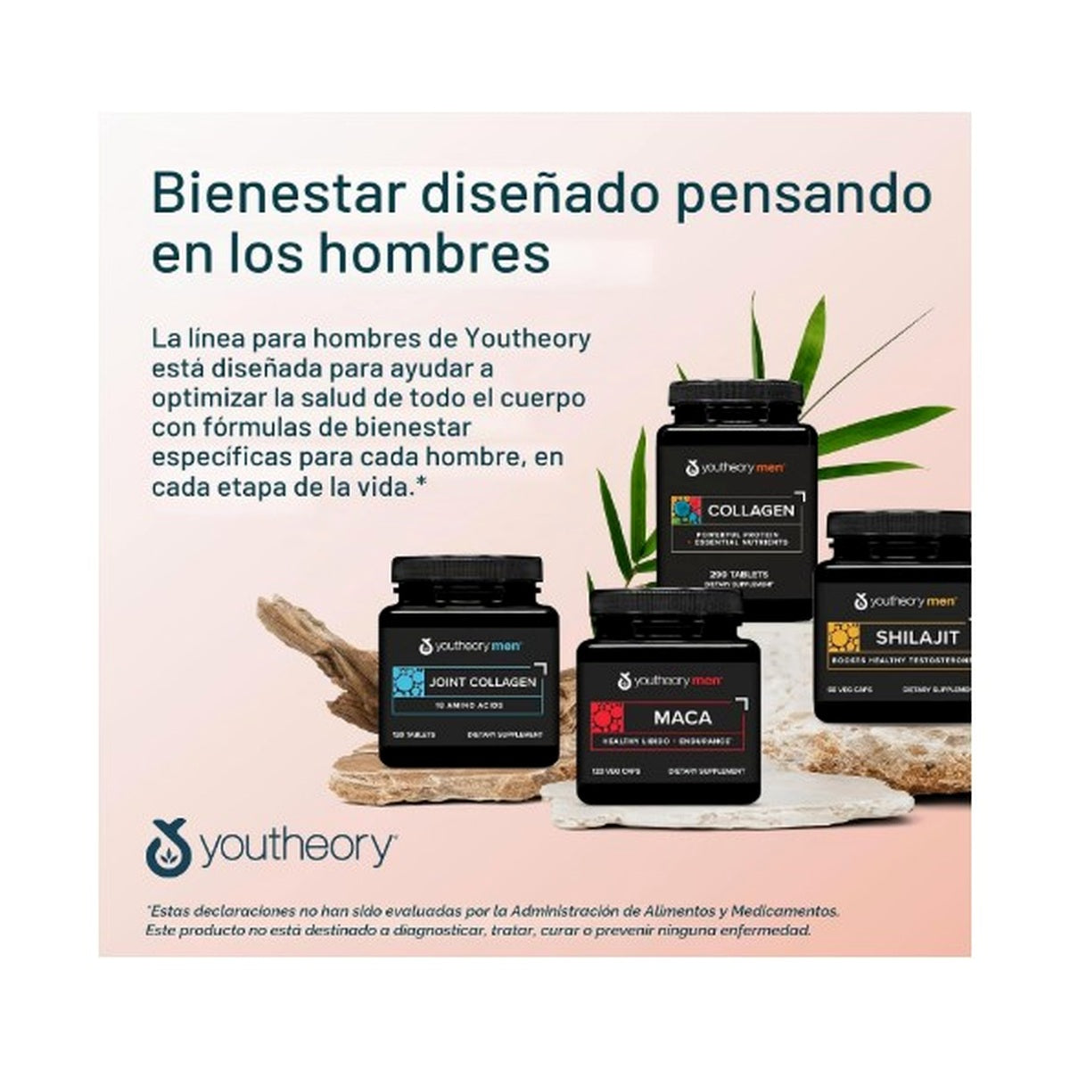 Youtheory Mens Collagen Avanzado, 1 y 3, unidades | 5,000 mg de colágeno