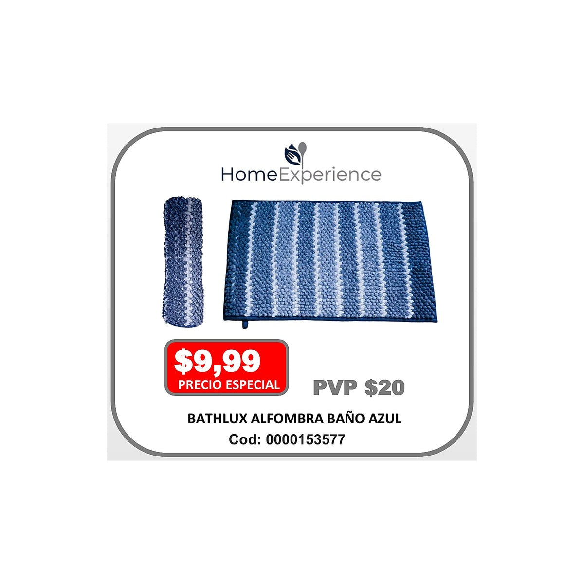 BATHLUX ALFOMBRA BAÑO AZUL