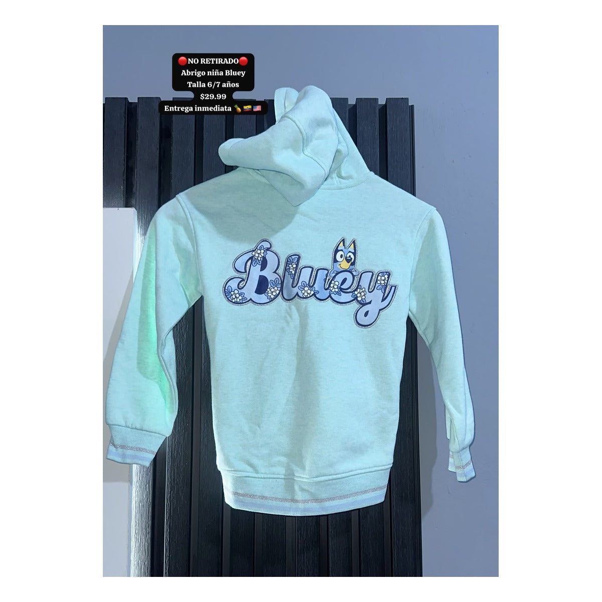 Buzo bluey kids con capucha talla 6/7 años