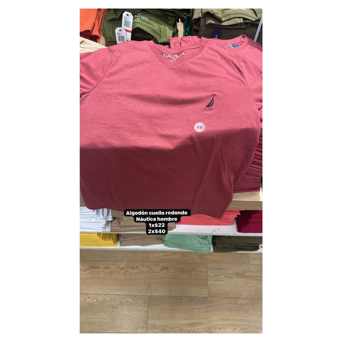 Camiseta Náutica de cuello redondo para hombre
