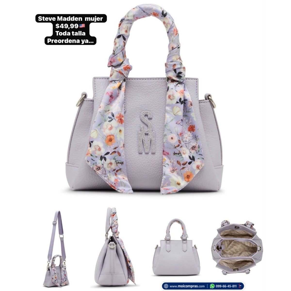Cartera Steve Madden floral para mujer