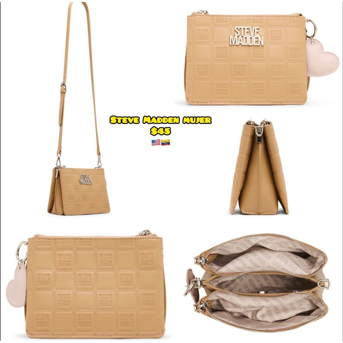 Cartera cruzada Steve Madden para mujer