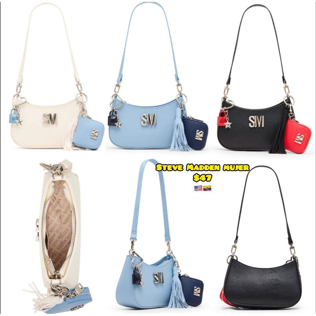 Cartera de hombro Steve Madden para mujer