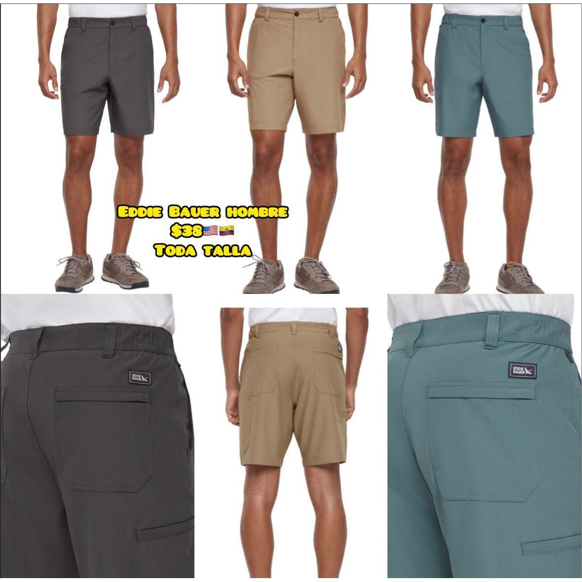Short Eddie Bauer colores para hombre