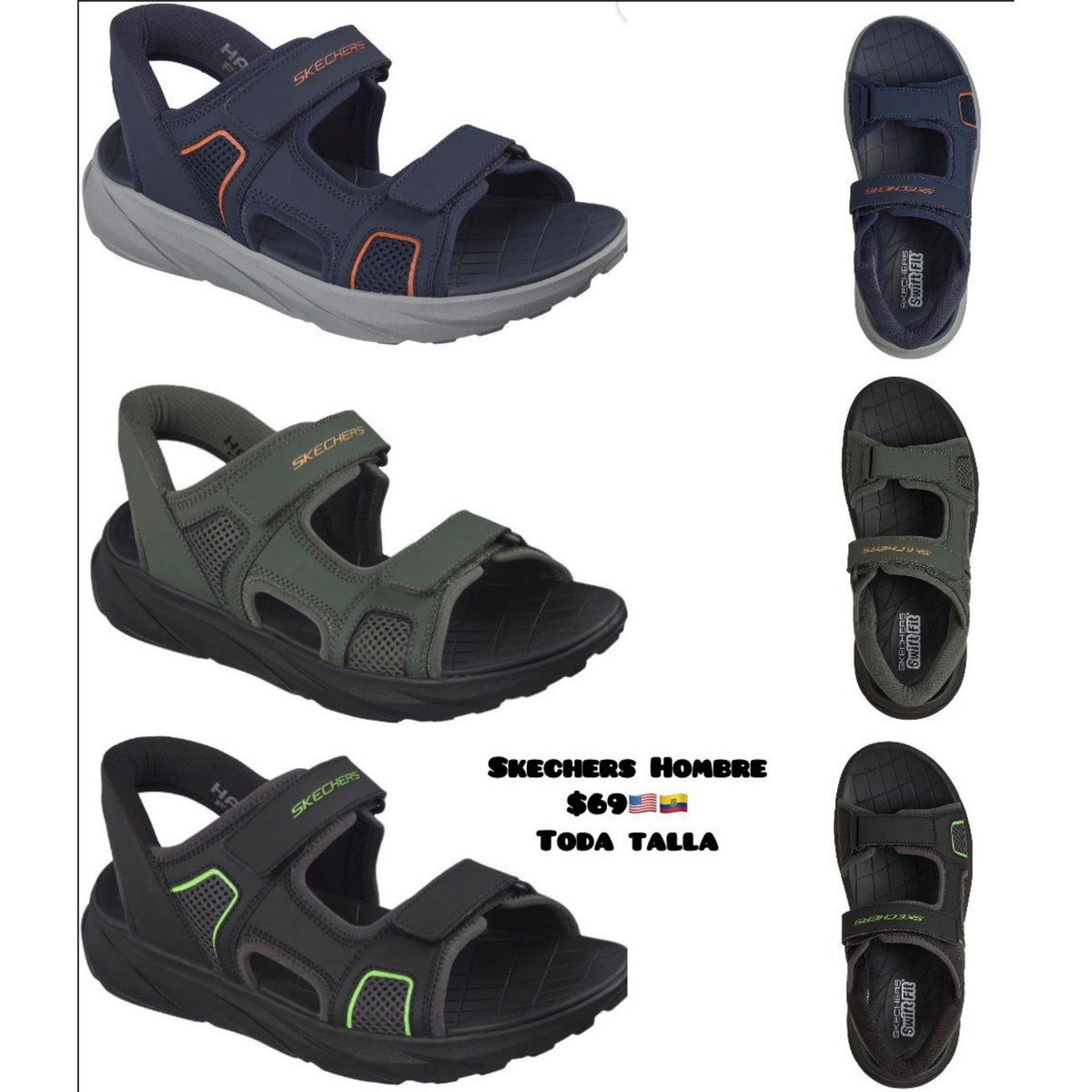 Sandalias Skechers para hombre