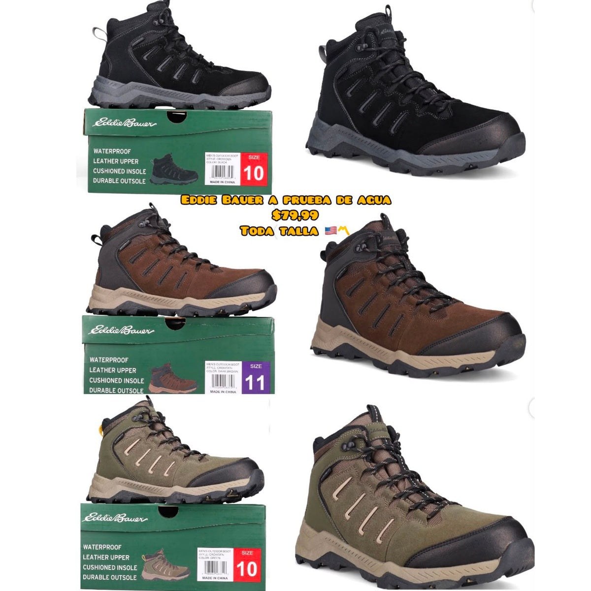 Botas impermeables Eddie Bauer para hombre