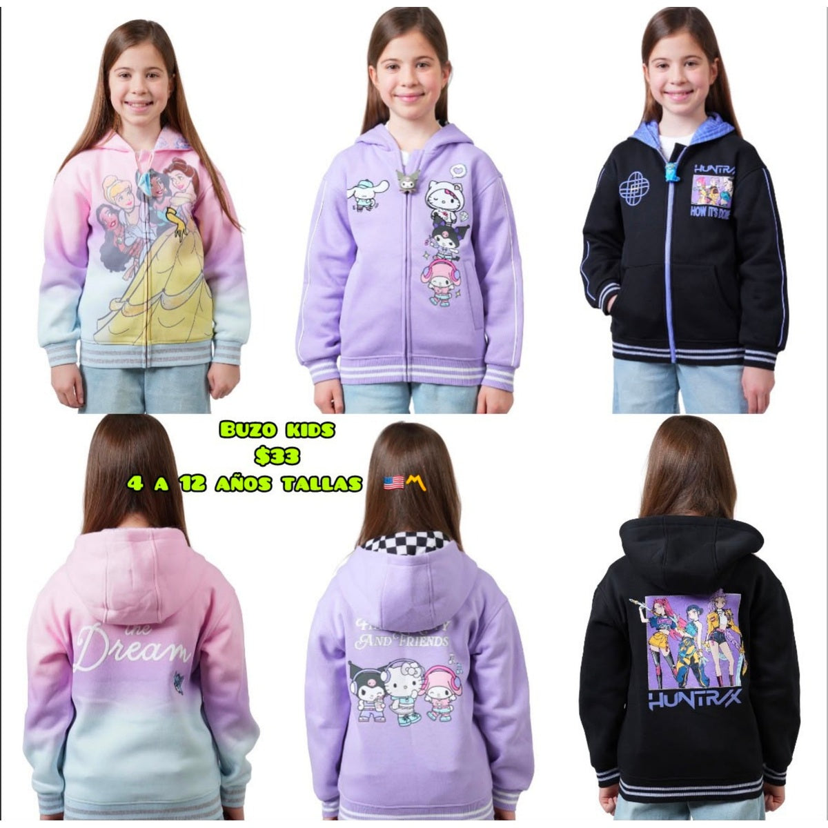 Buzos estampados para niña