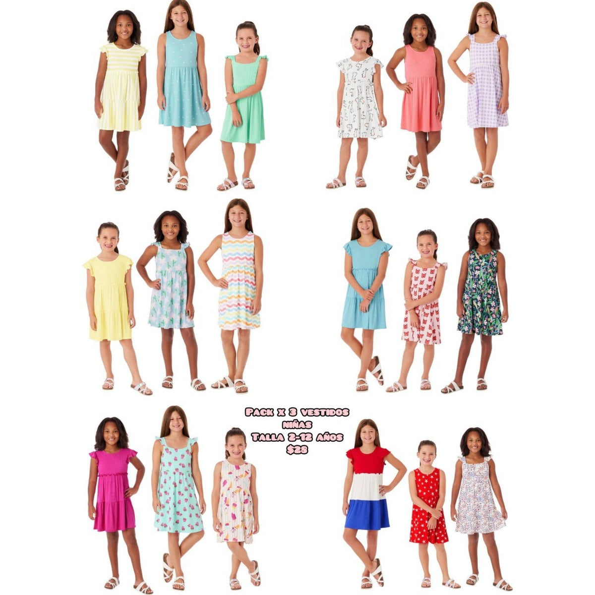 Pack de vestidos para niña