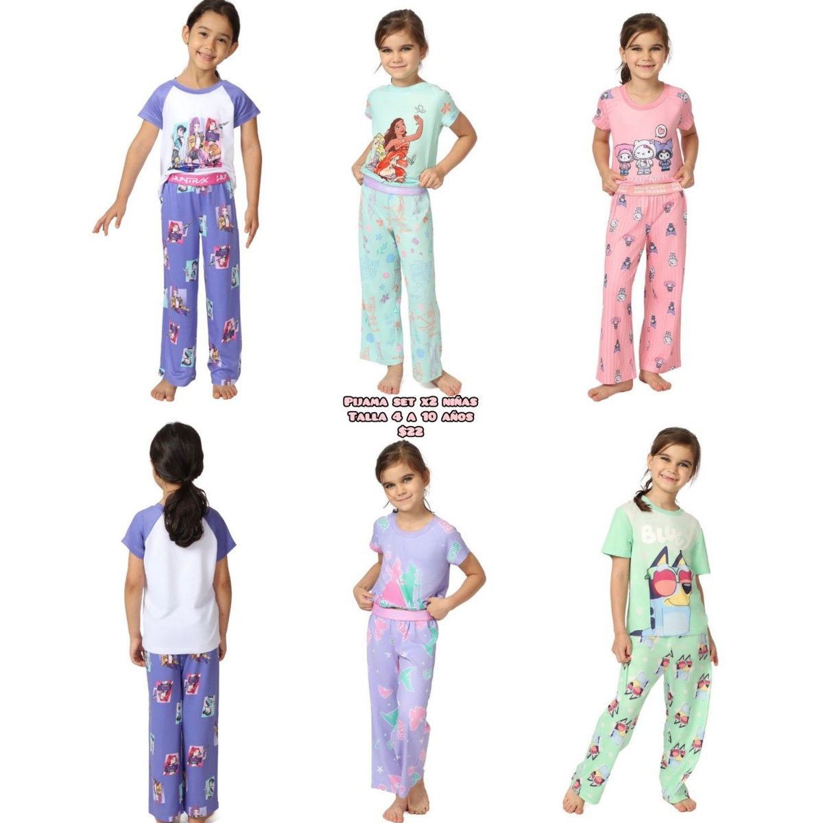Pack x2 pijamas para niña