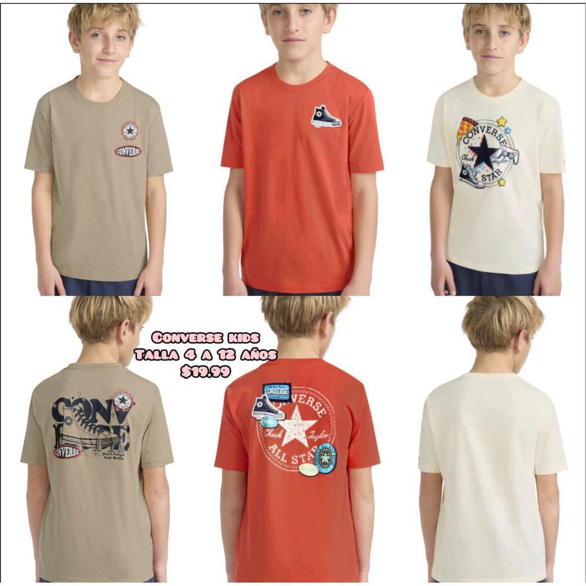 Camisetas Converse para niño