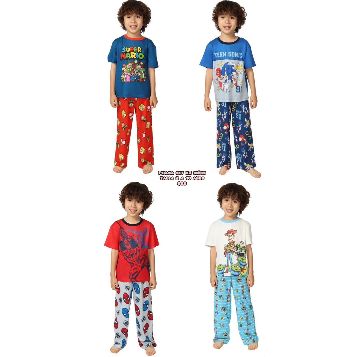 Pack x2 pijamas para niño