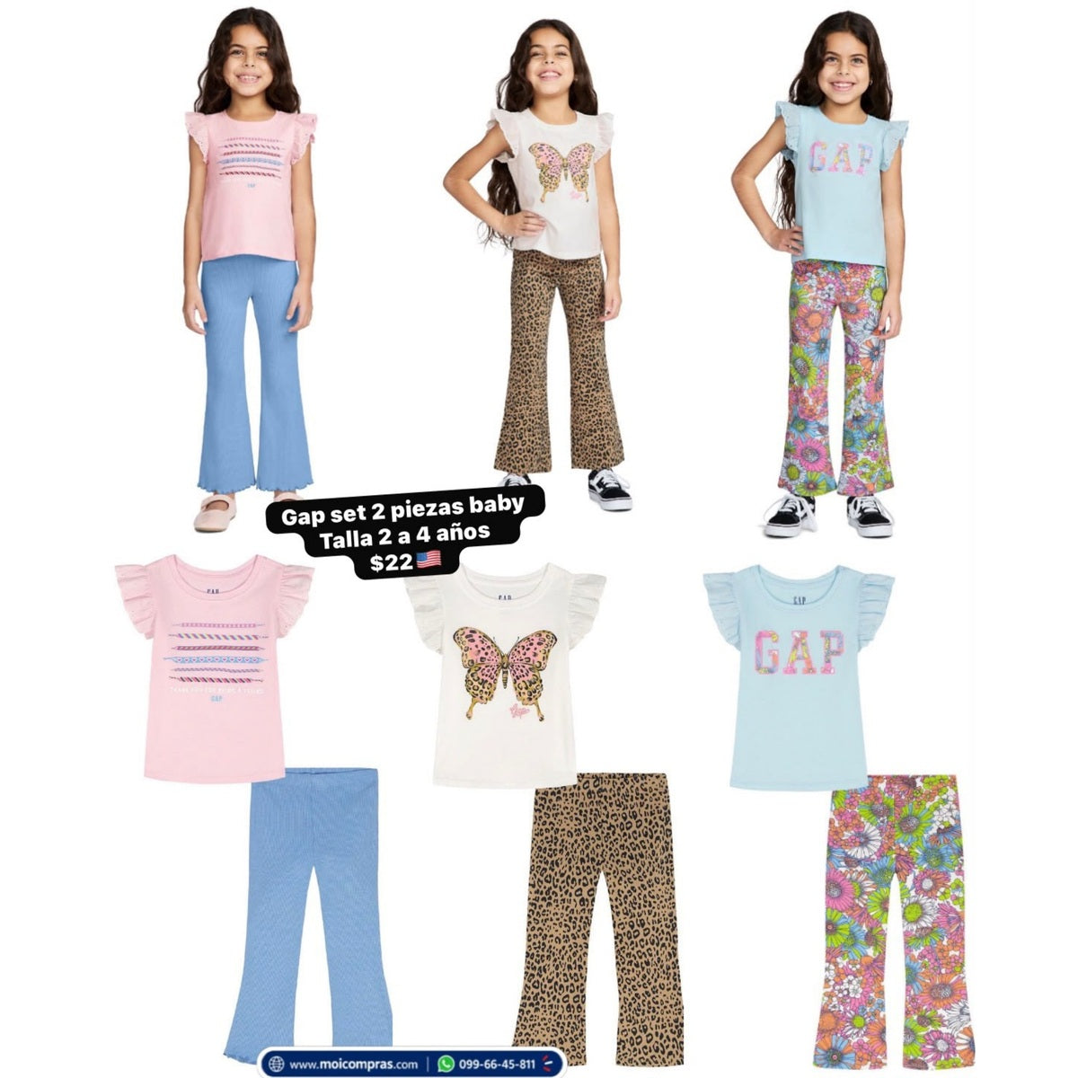 Set x2 piezas Gap para niña pequeña