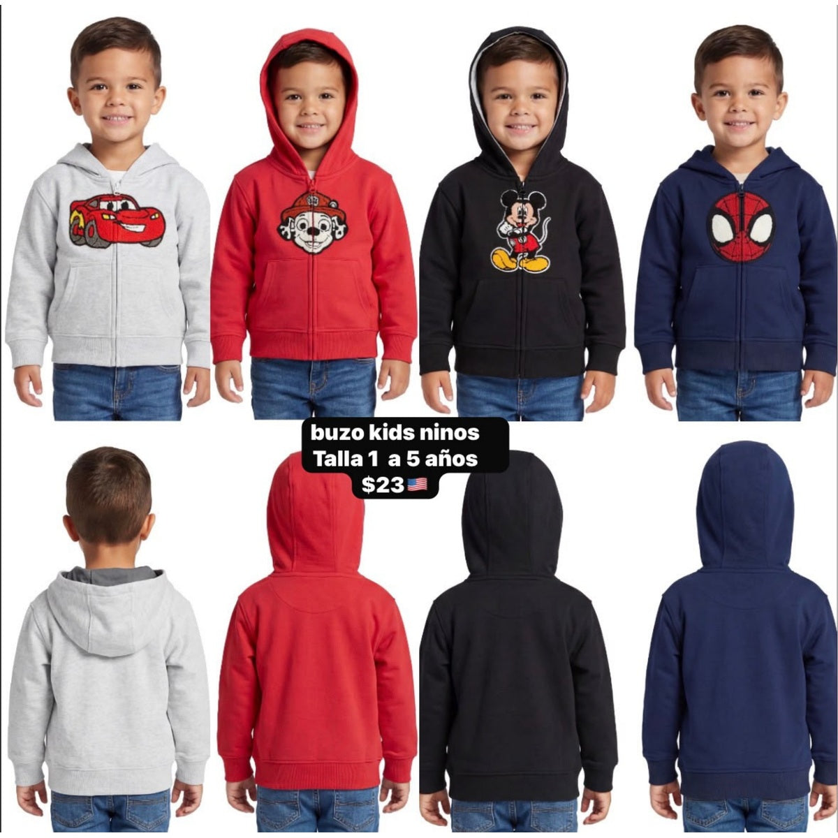 Buzos de personajes para niño pequeño