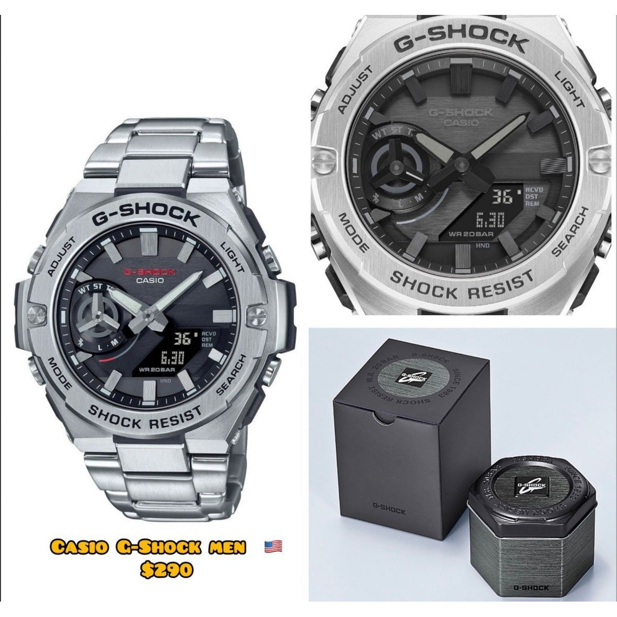 Reloj Casio G-Shock plateado para hombre
