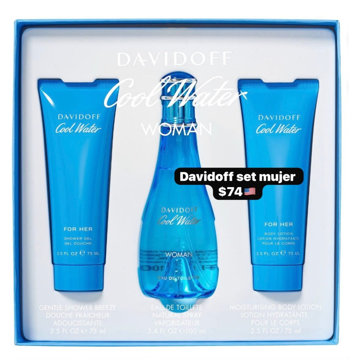 Set Davidoff Cool Water para mujer