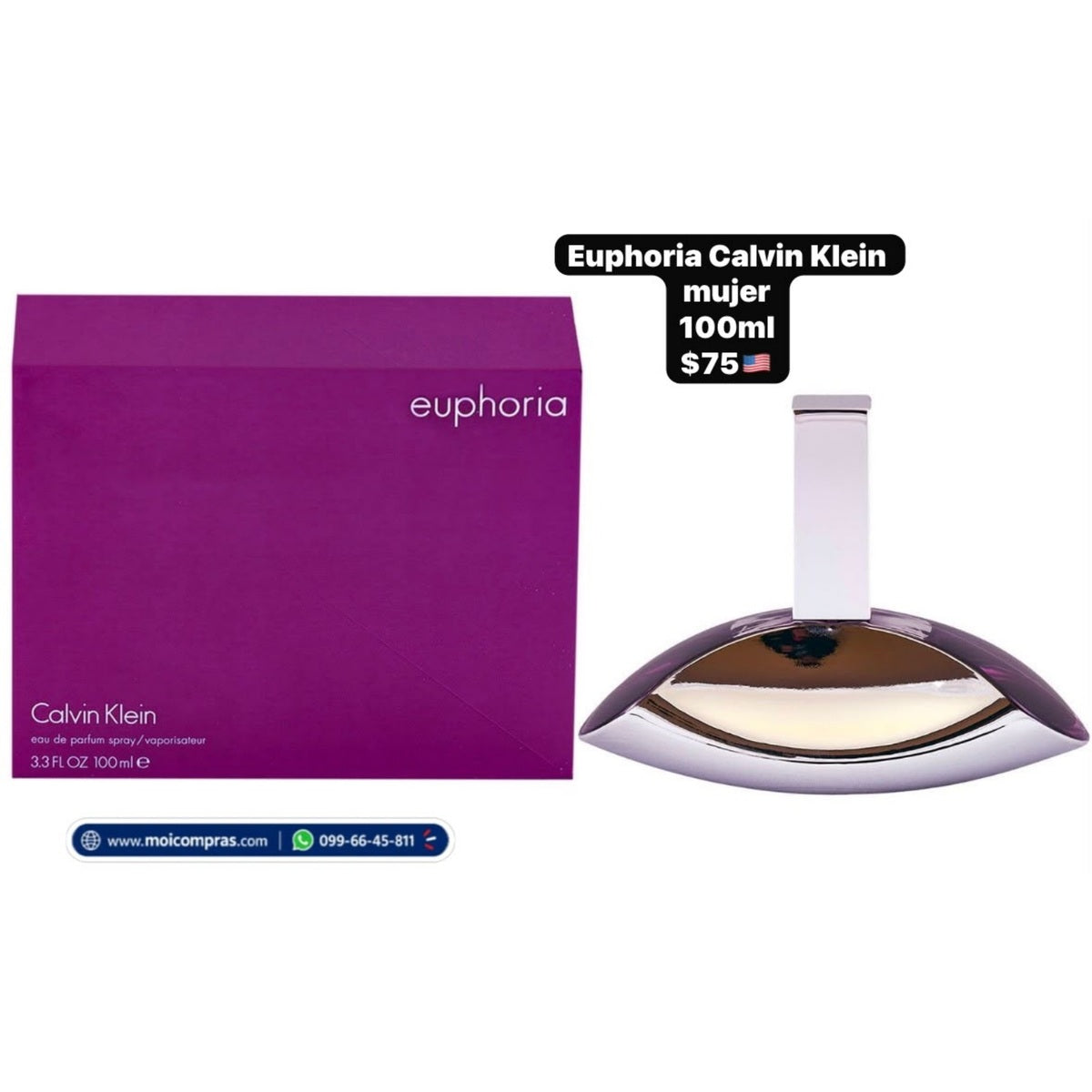 Perfume Euphoria Calvin Klein 100 ml para mujer