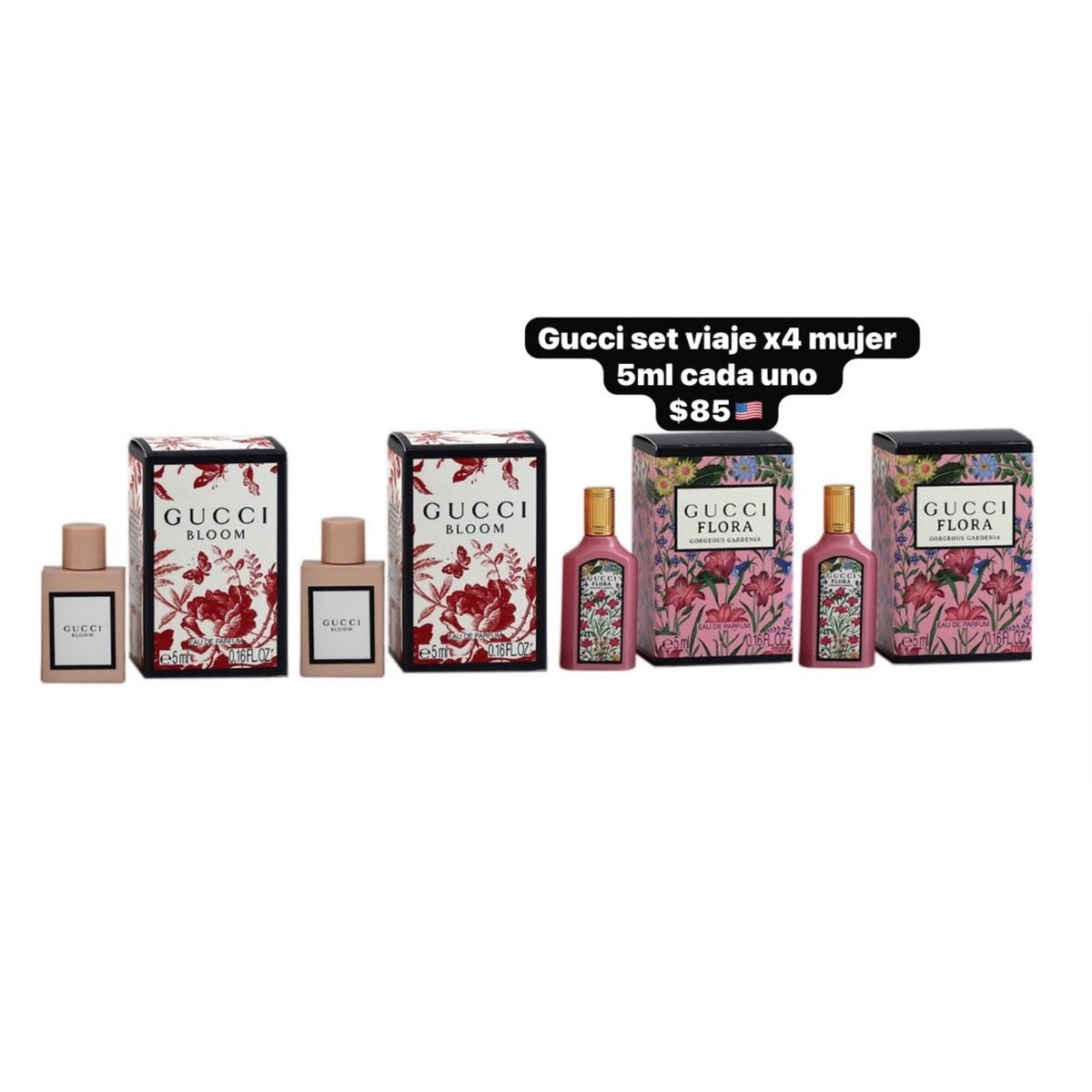 Set de viaje Gucci x4 para mujer