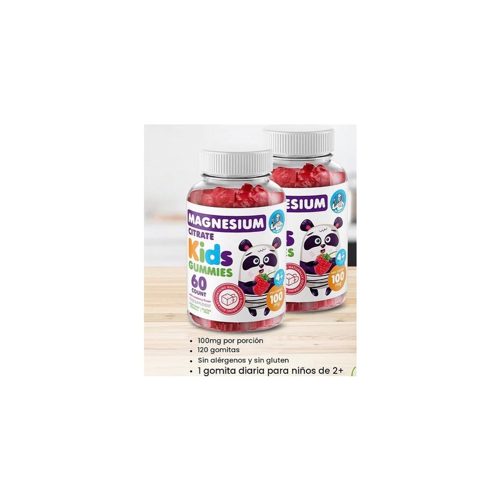Gomitas de magnesio calmantes sin azúcar para niños y adultos, gomitas de magnesio para niños x 60 gomitas
