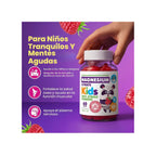 Gomitas de magnesio calmantes sin azúcar para niños y adultos, gomitas de magnesio para niños x 60 gomitas