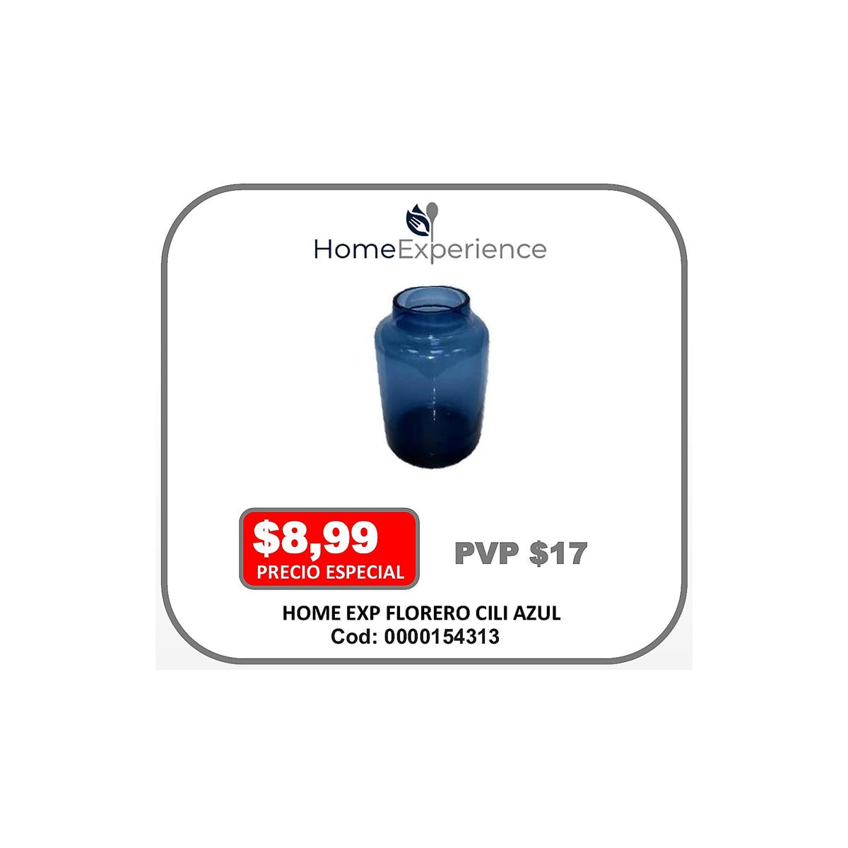 HOME EXP FLORERO CILI AZUL