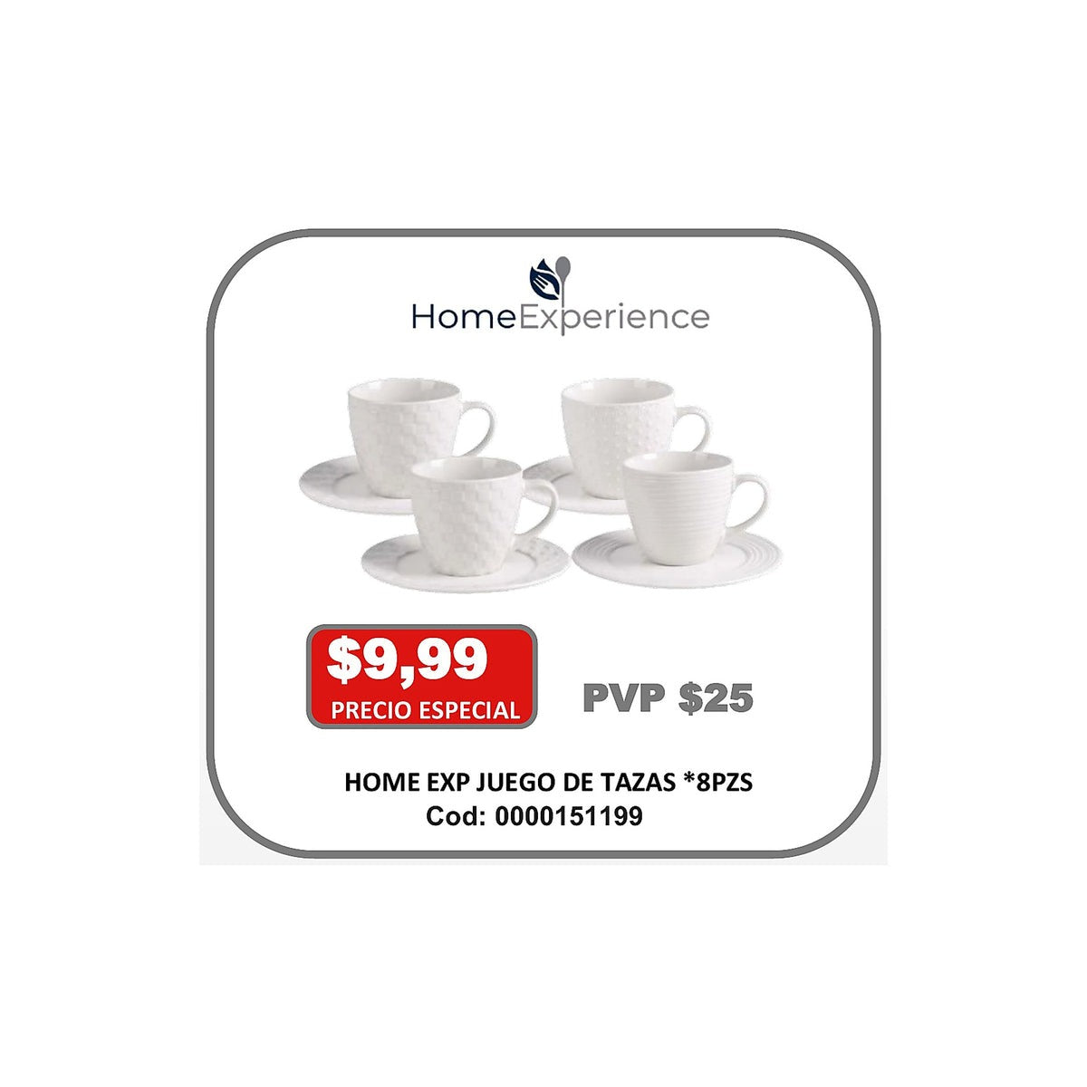 HOME EXP JUEGO DE TAZAS *8PZS