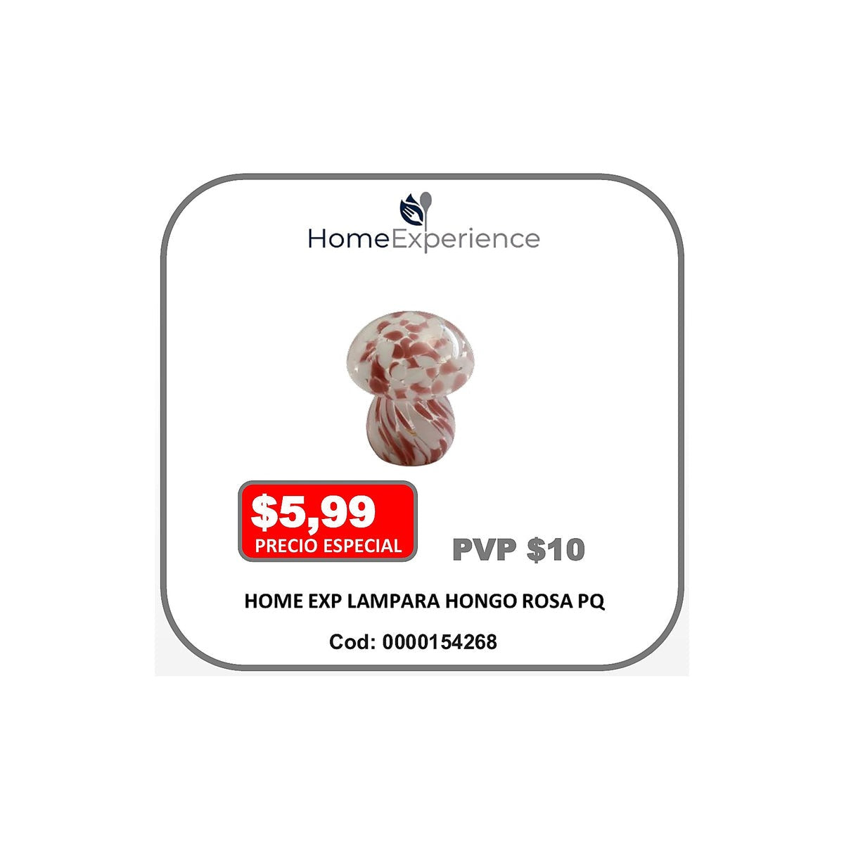 HOME EXP LAMPARA HONGO ROSA PQ