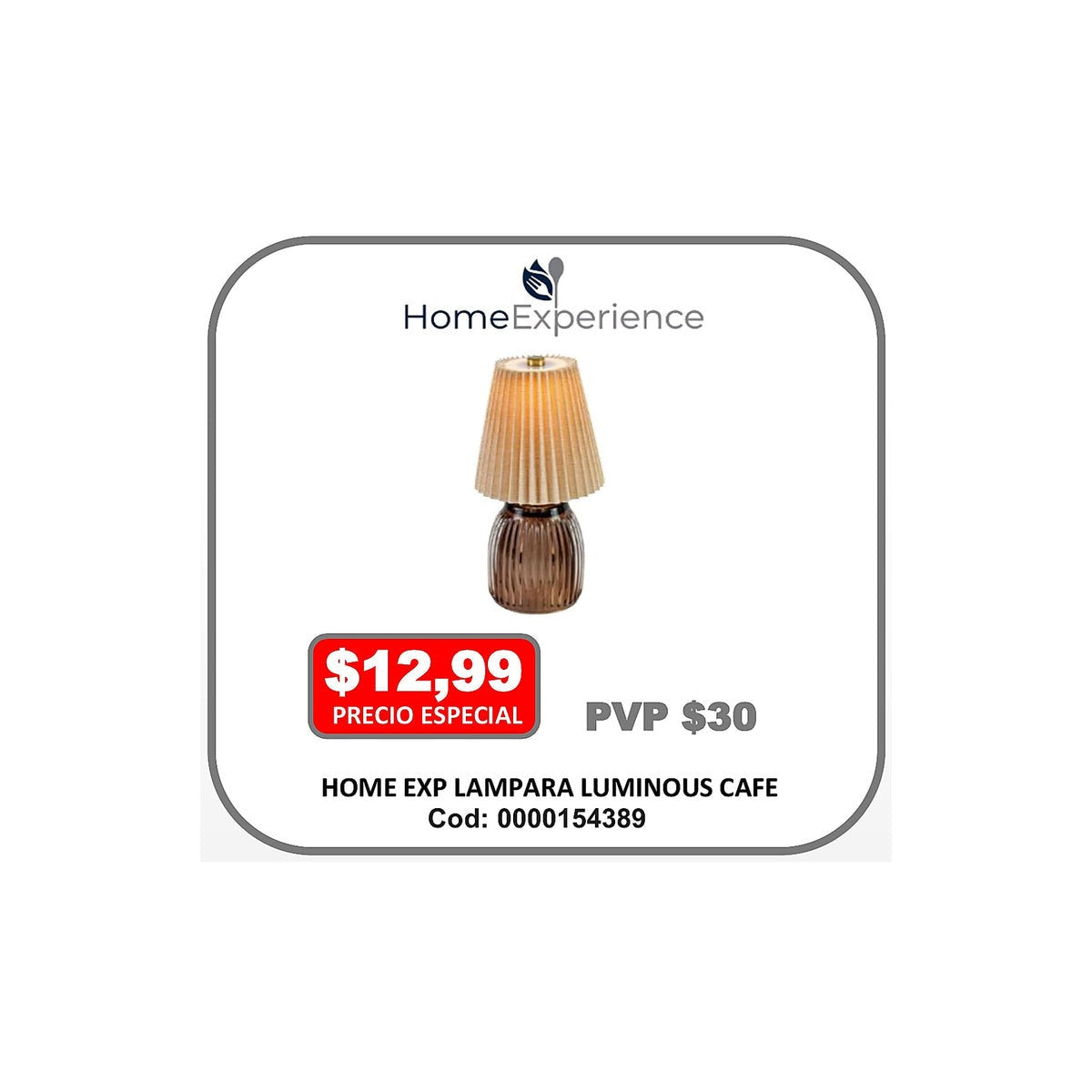 HOME EXP LAMPARA LUMINOUS CAFE