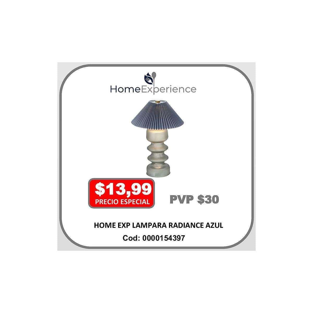 HOME EXP LAMPARA RADIANCE AZUL