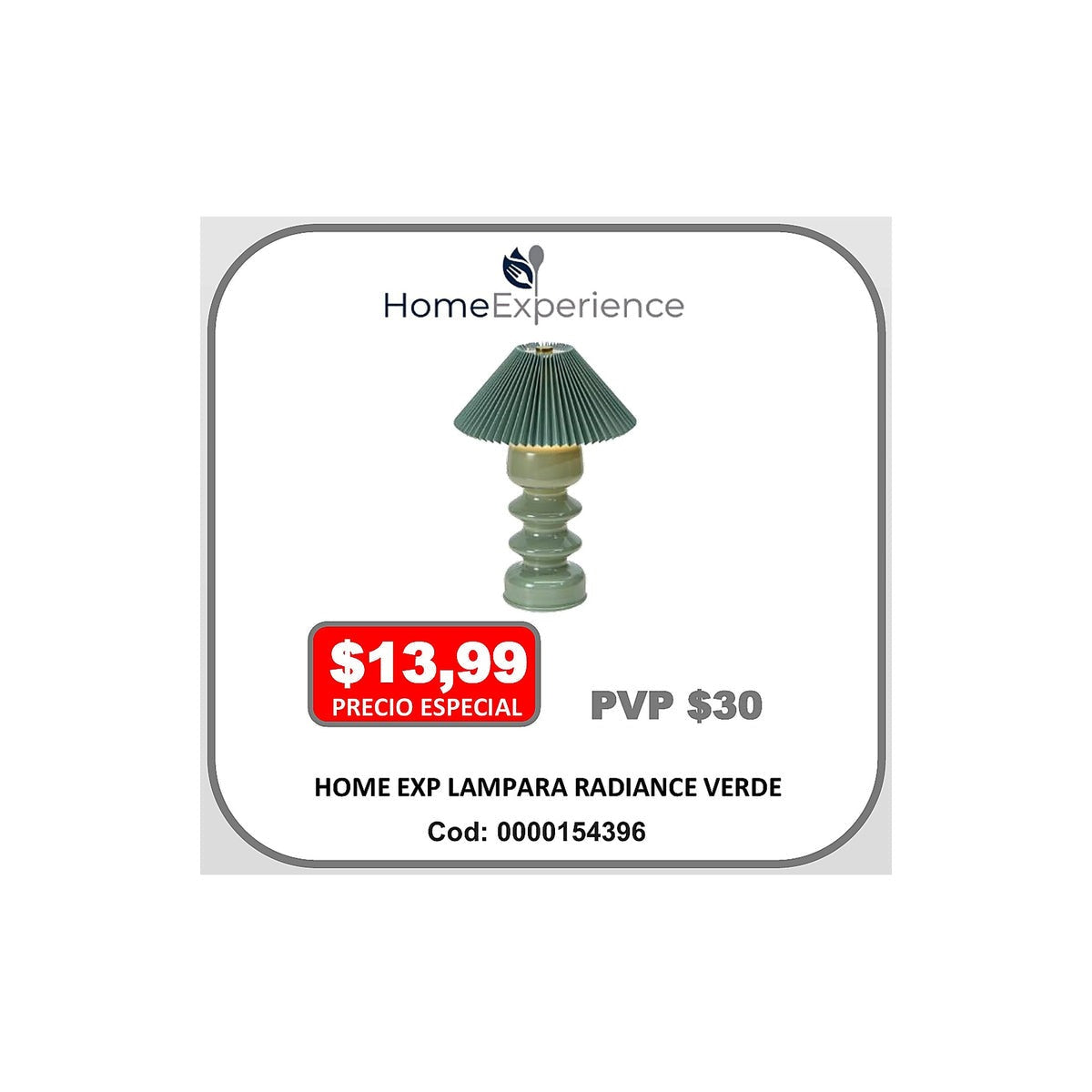 HOME EXP LAMPARA RADIANCE VERDE