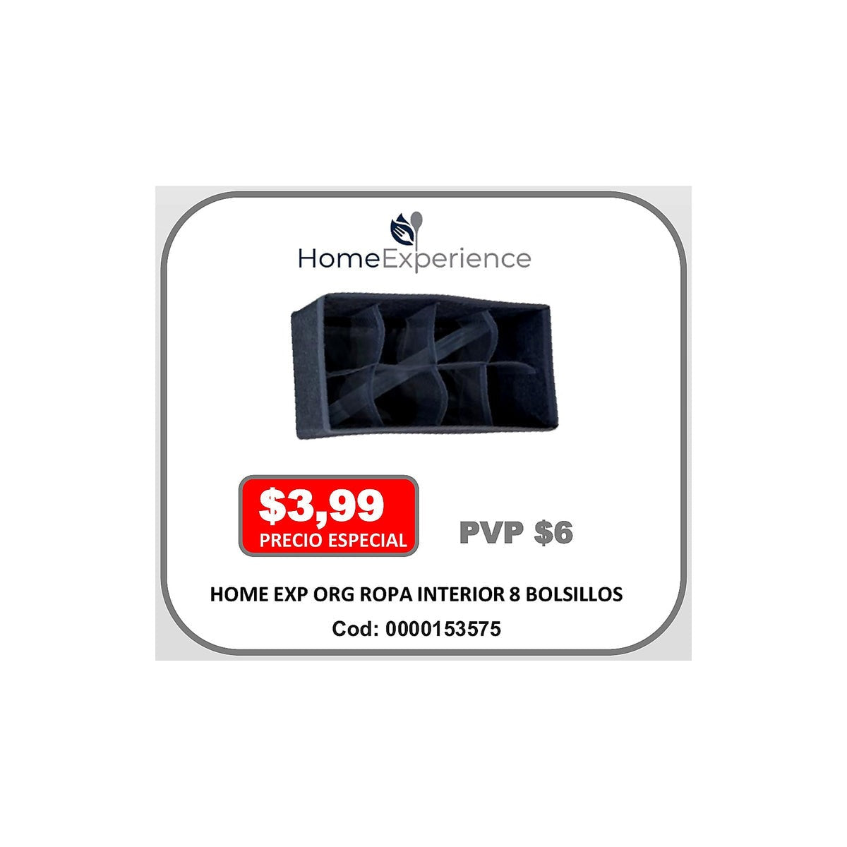 HOME EXP ORG ROPA INTERIOR 8 BOLSILLOS