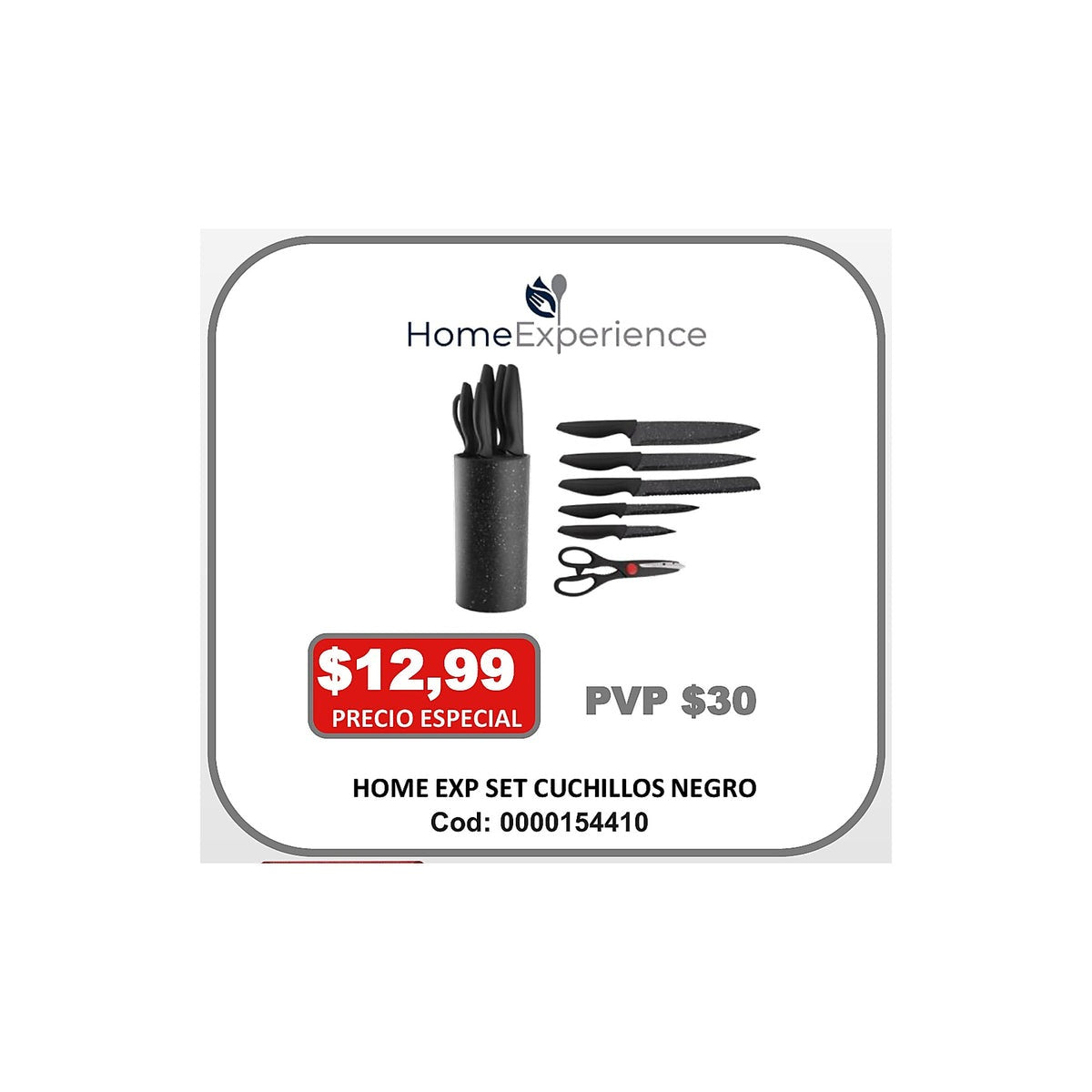 HOME EXP SET CUCHILLOS NEGRO