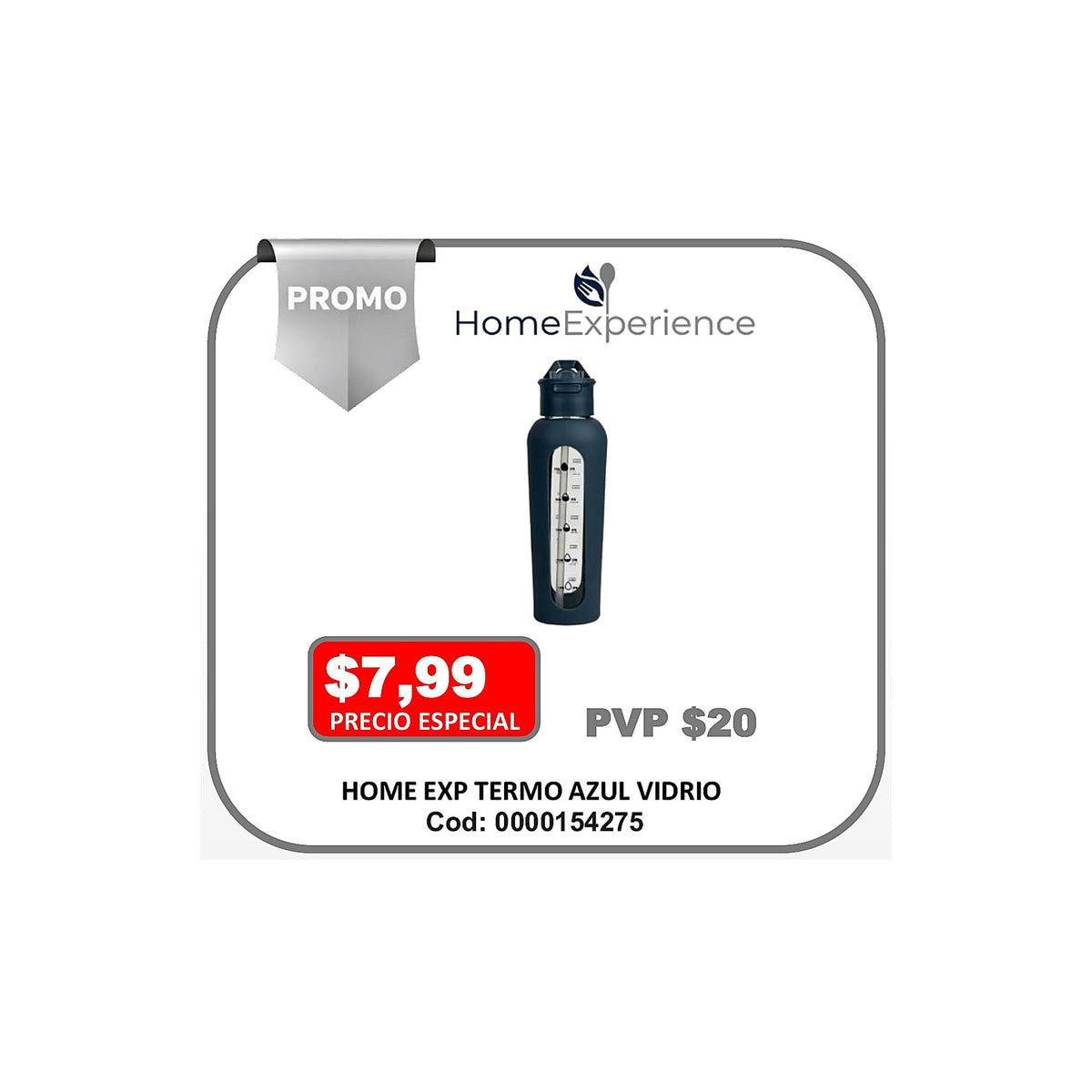 HOME EXP TERMO AZUL VIDRIO