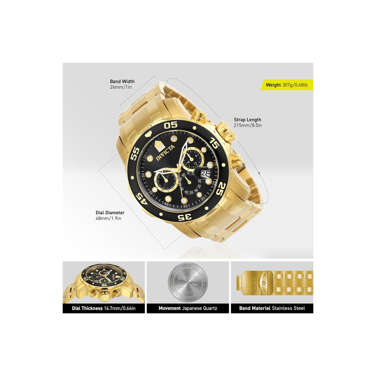 Reloj Invicta Pro Diver 0072 Cronógrafo para Hombre