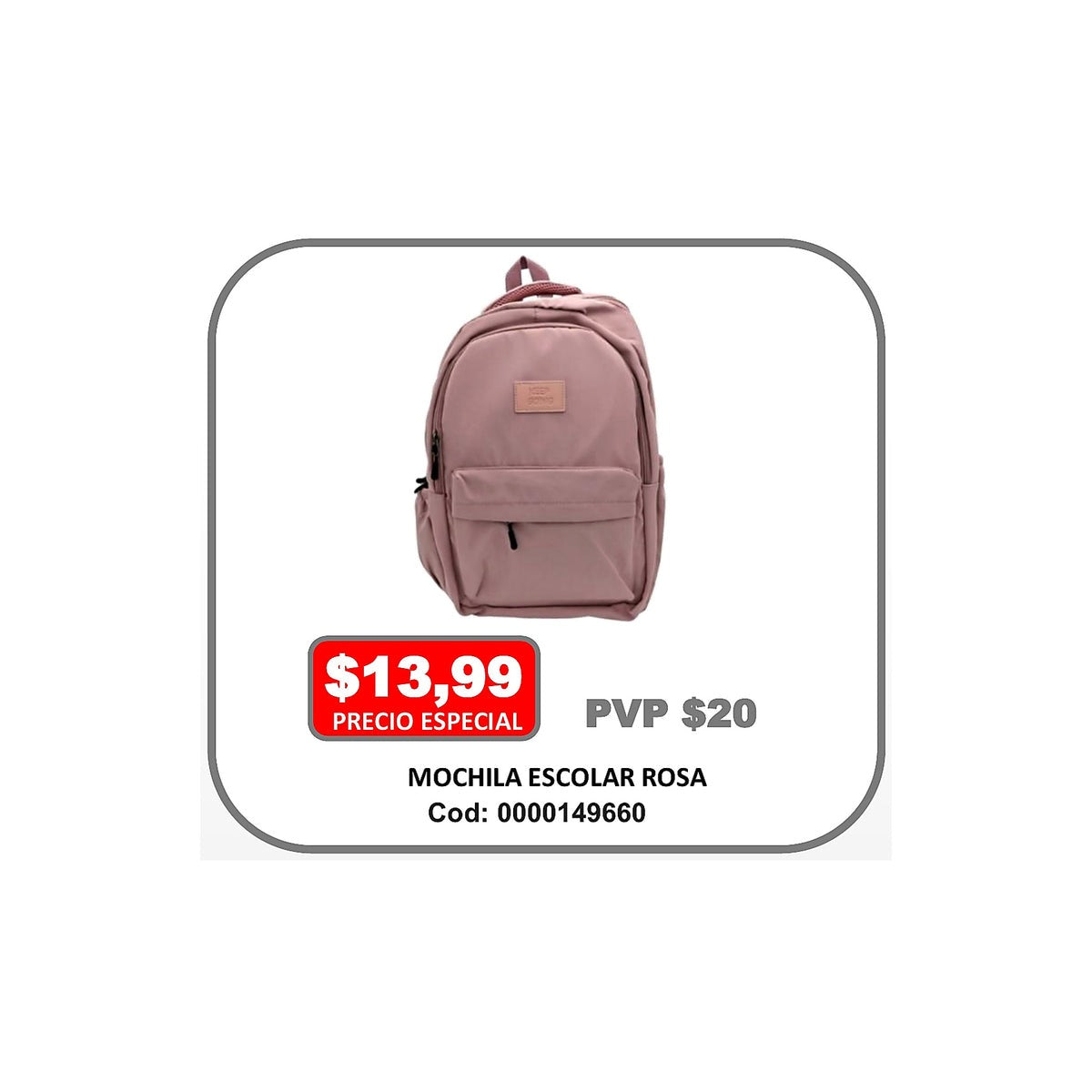 MOCHILA ESCOLAR ROSA