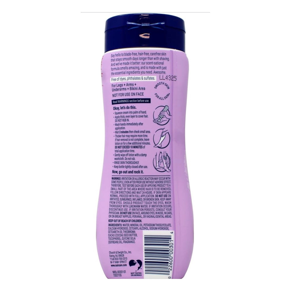 Nair Crema depiladora para brazos, piernas, axilas y zona del bikini, 7.9 onzas