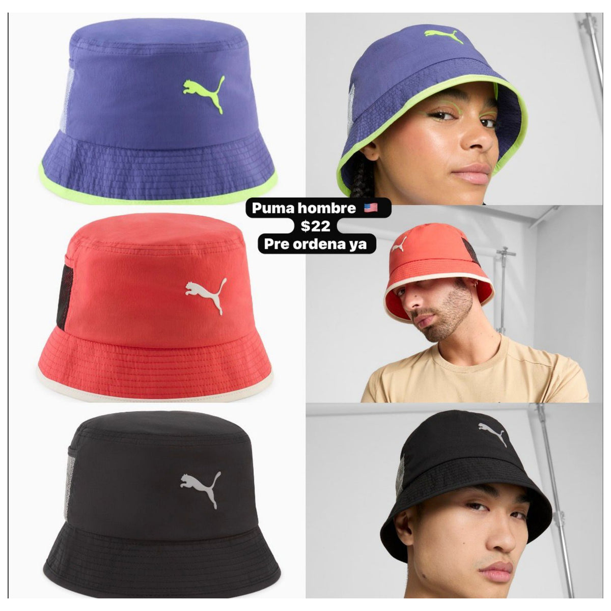 Sombrero tipo bucket Puma para hombre - Modelo 006