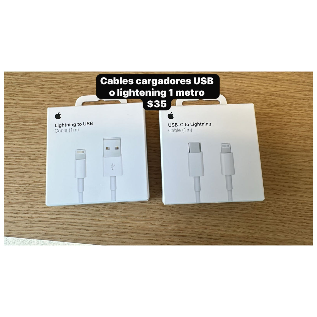 Cables Apple USB y Lightning de 1 metro - Modelo 094