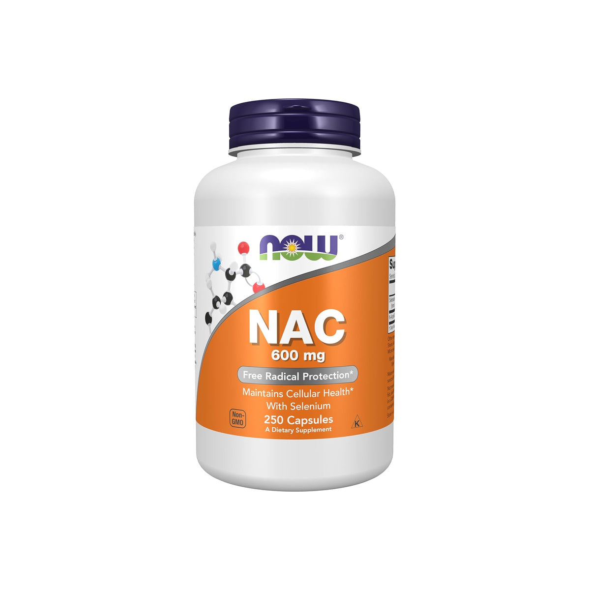 NOW NAC 600 mg con Selenio - 250 Cápsulas Vegetales