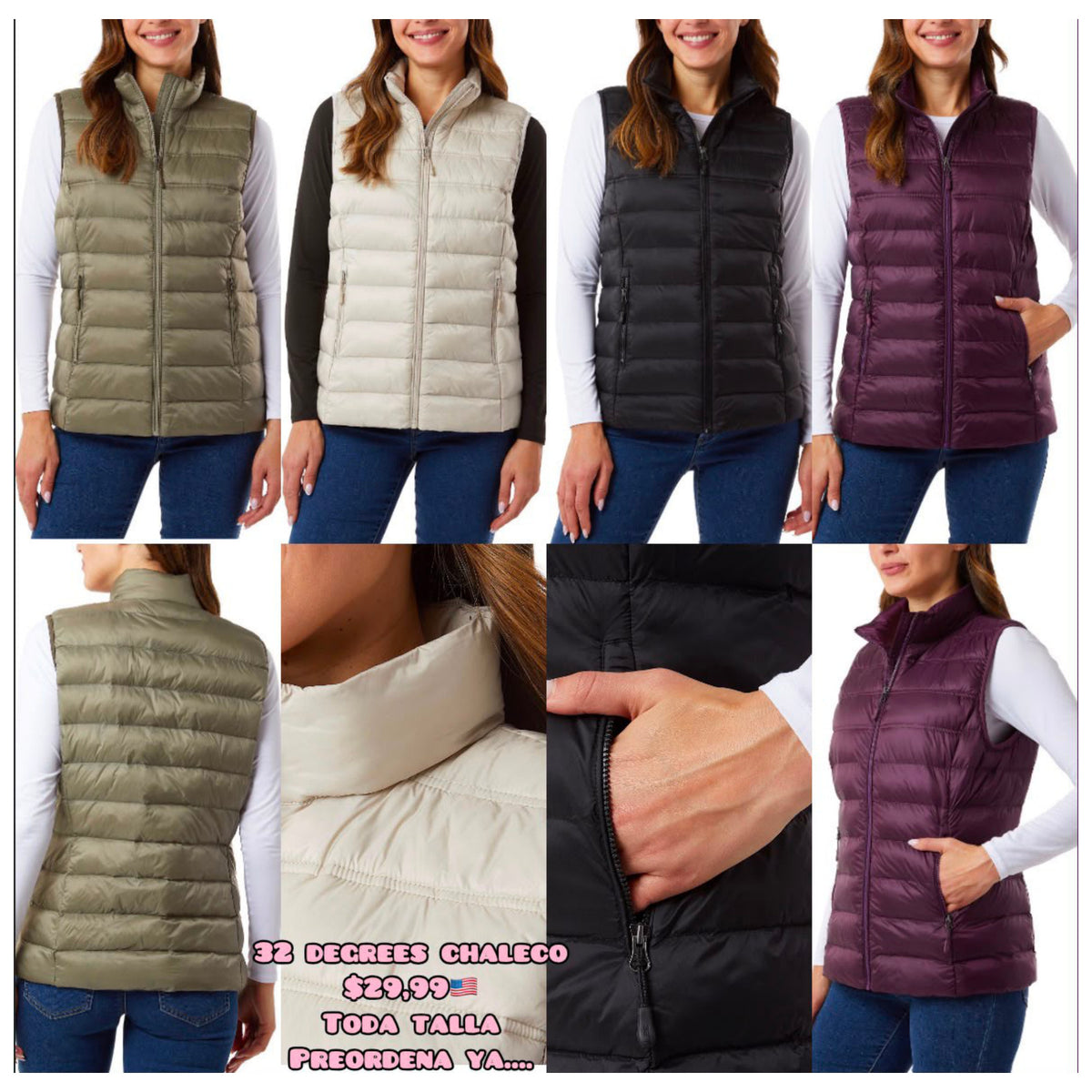 32 Degrees Chaleco acolchado - Mujer