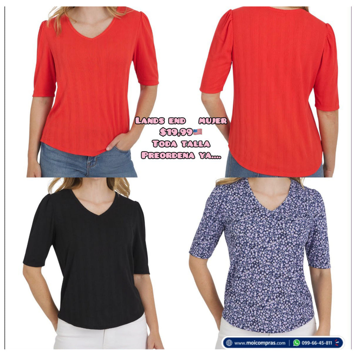 Lands End Camiseta manga corta - Mujer