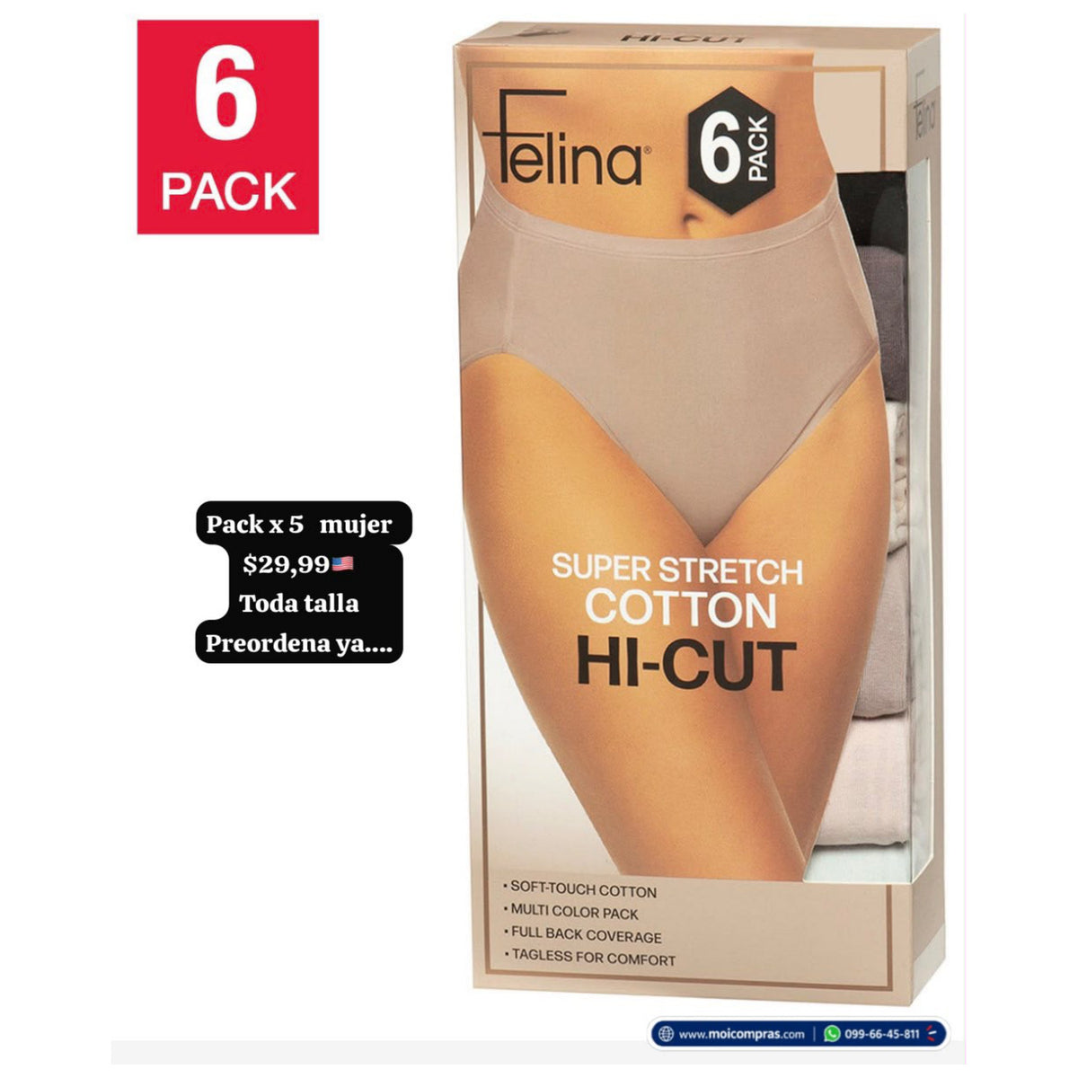 Felina Pack ropa interior Super Stretch - Mujer