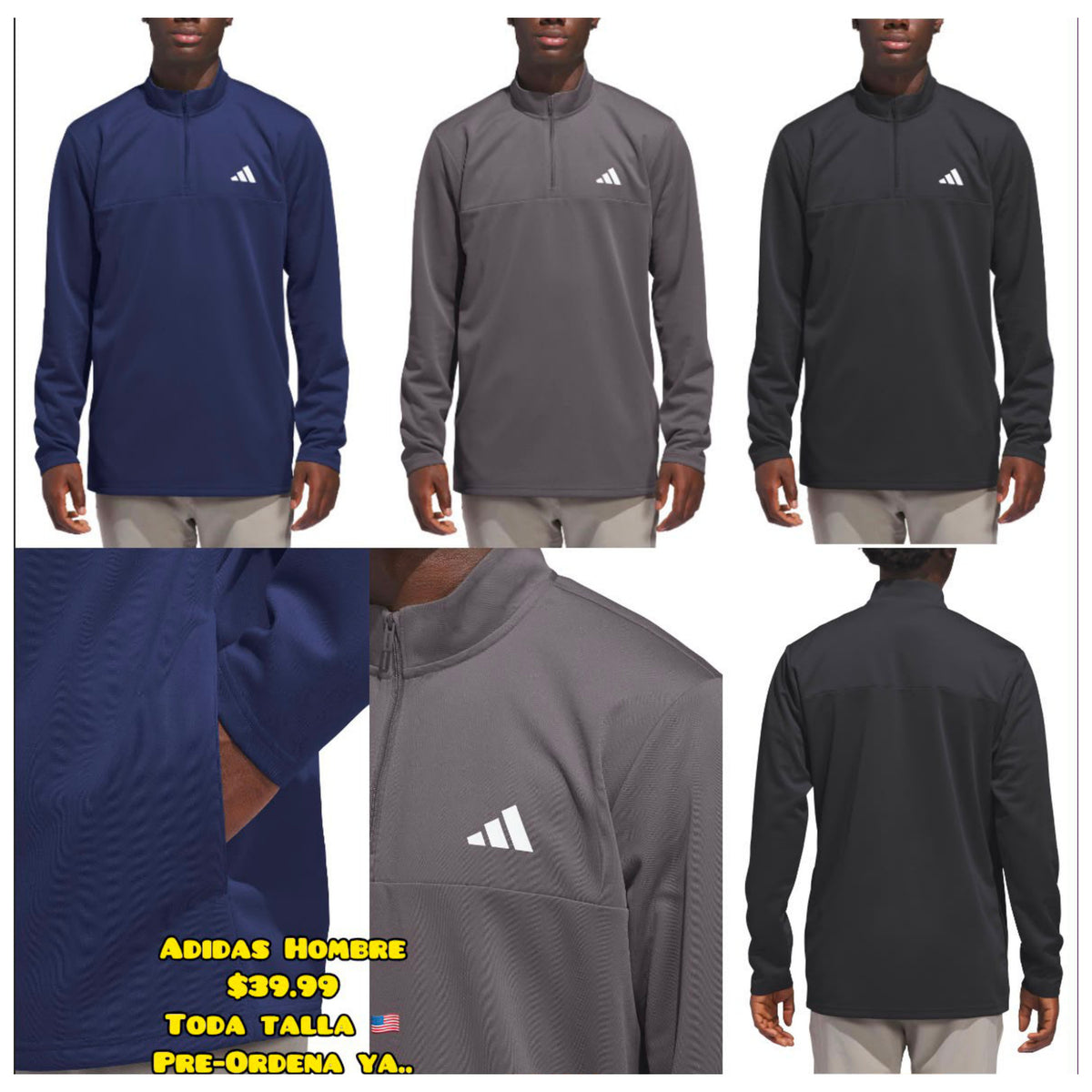 Adidas Buzo deportivo 1/4 cierre - Hombre