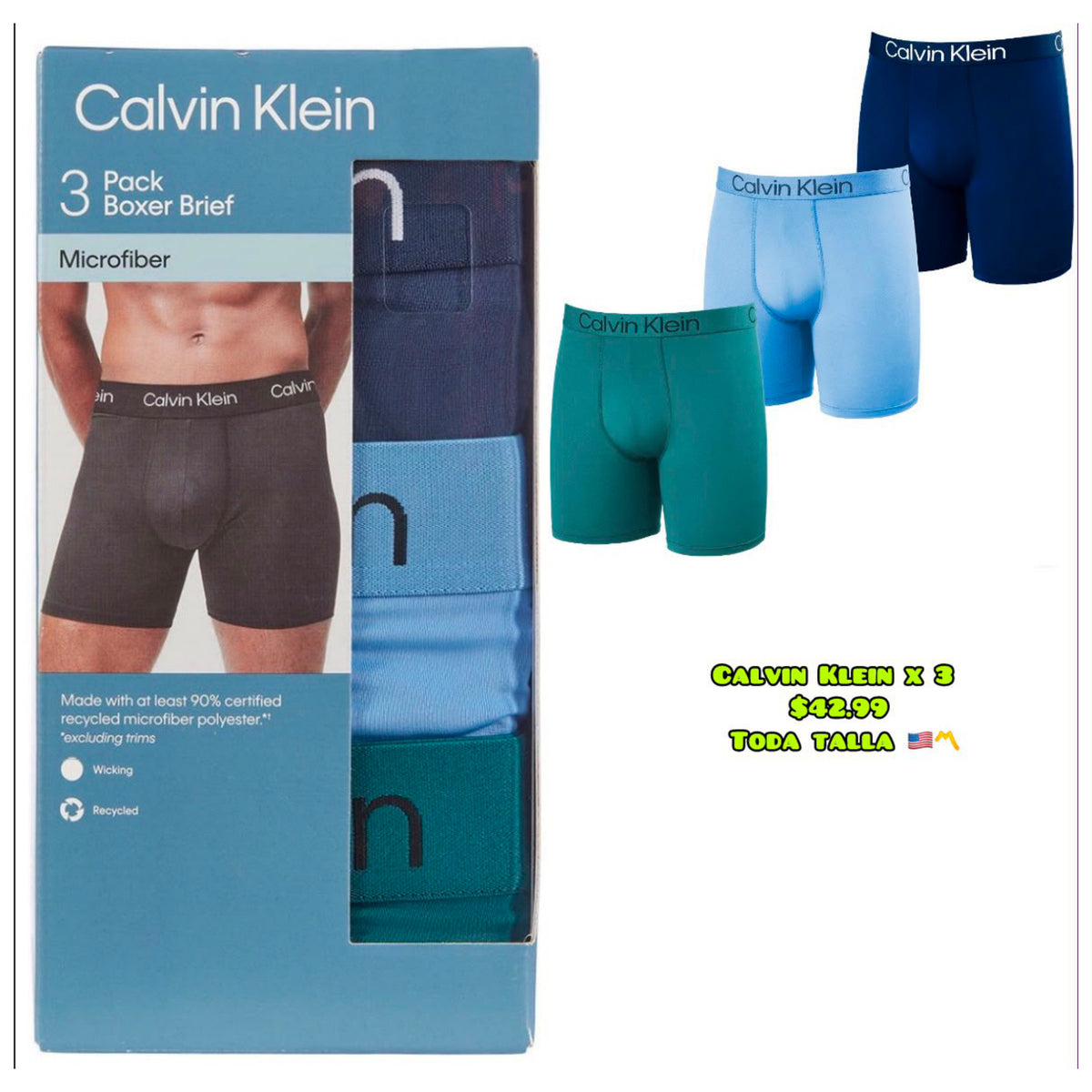 Calvin Klein Pack x3 bóxer briefs - Hombre